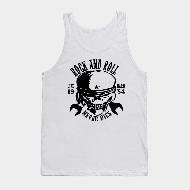 Rock and roll live hard 1954 never dies Tank Top by mohamadbaradai